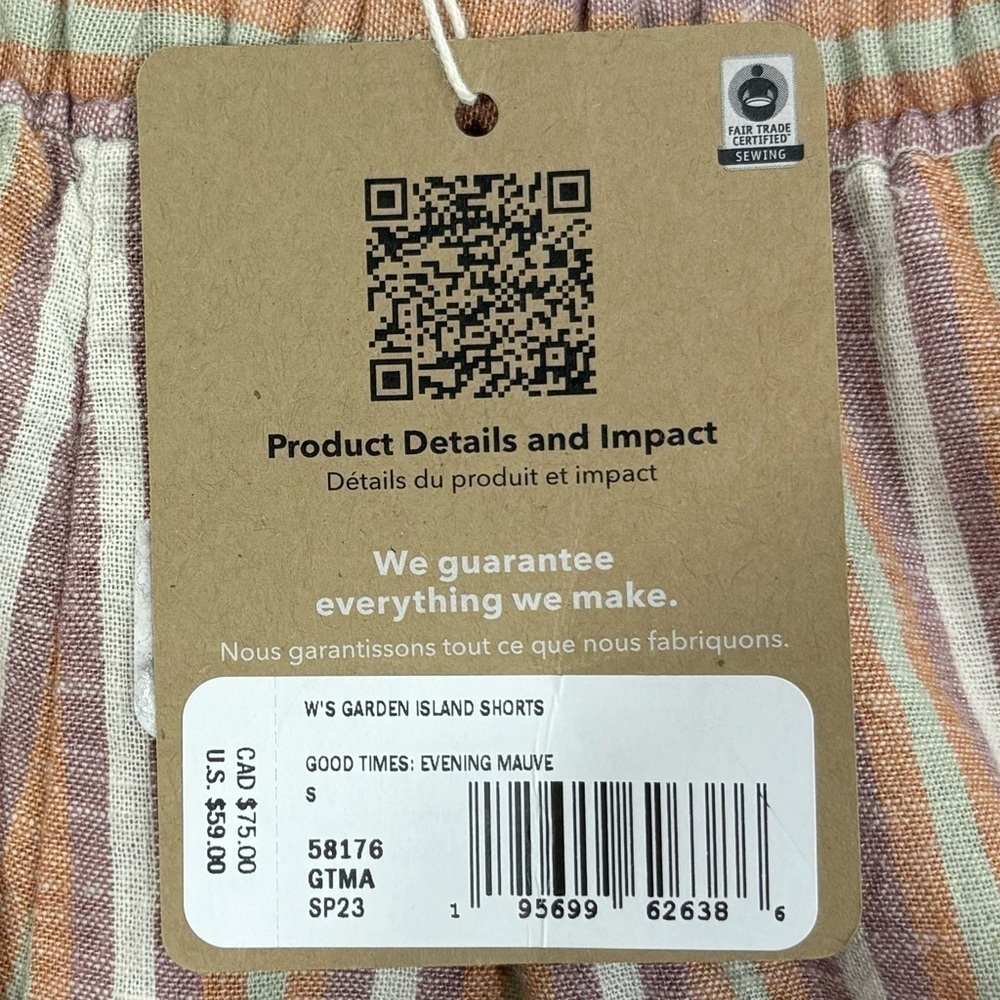 NWT Patagonia Women's Garden Island Shorts In Good Times Evening Mauve Small - Picture 6 of 7